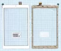 Тачскрин (сенсорное стекло) HK80DR2619-V03 для планшета, 8", белый, 