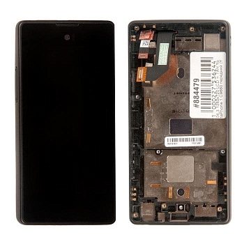 Модуль (матрица и тачскрин в сборе) 4.3" 1280x720 для YotaPhone 1 C9660 передний (YT0124006N, YT011J001) чёрный с чёрной рамкой