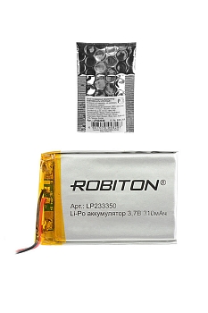 Аккумуляторная батарея Li-Pol (2.3x33x50мм), 2pin, 3.7В, 310мАч