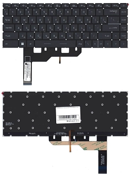 Клавиатура для ноутбука MSI GS66, черная с подсветкой