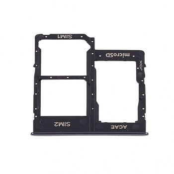 Держатель (лоток) SIM-карты для телефона Samsung Galaxy A01 Core (A013F), черный