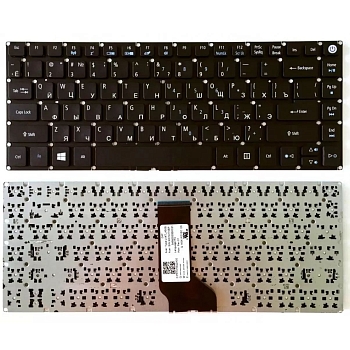 Клавиатура для ноутбука Acer Aspire E5-473, E5-422, E5-474, E5-475, E5-491G, ES1-433, TravelMate P248, P249 черная, без рамки